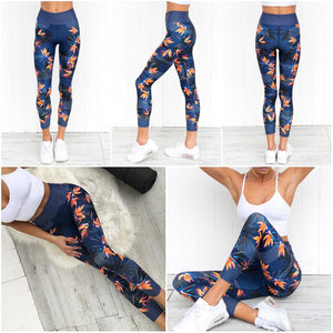 Bird of Paradise Print Women Sport Pants - reign-aesthetics