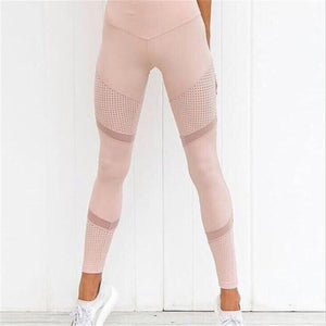 Women Workout Yoga Pants Mesh Leggings - reign-aesthetics