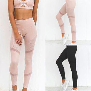 Women Workout Yoga Pants Mesh Leggings - reign-aesthetics