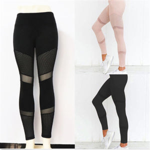 Women Workout Yoga Pants Mesh Leggings - reign-aesthetics