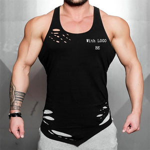 Create Your own LOGO/Text Mens Bodybuilding Stringers Tank Tops - reign-aesthetics