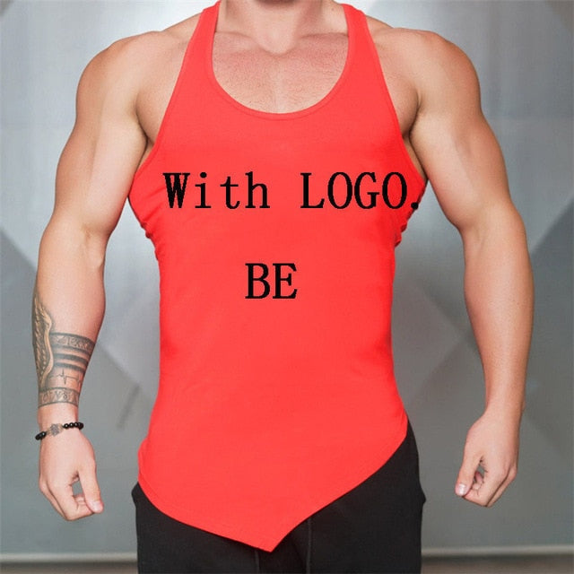 Create Your own LOGO/Text Mens Bodybuilding Stringers Tank Tops - reign-aesthetics